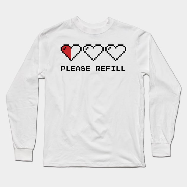 Life Meter Long Sleeve T-Shirt by fishbiscuit